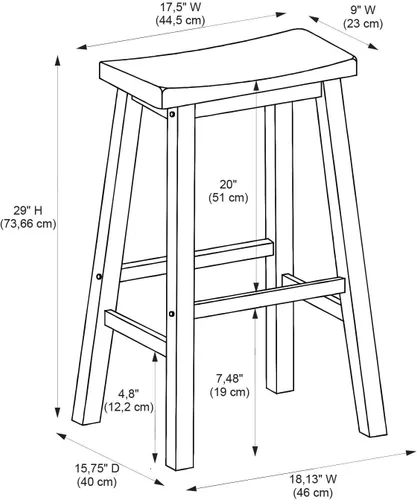 Miniatura 3 de Powell Taburete para muebles, blanco