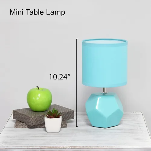 Miniatura 3 de Simple Designs LT1212-GRY - Lámpara de mesa moderna redonda geométrica de 10.24 pulgadas con pantalla a juego, gris
