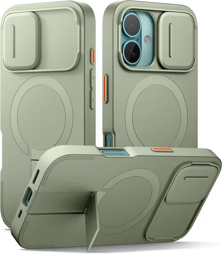 Miniatura 18 de SURITCH - Funda para iPhone 17 Pro Max con cubierta de control de cámara, cubierta para cámara y soporte ajustable, compatible con MagSafe, a prueba
