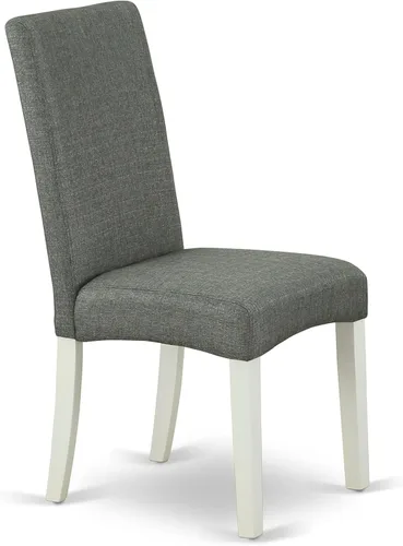 Miniatura 6 de East West Furniture ANDR5-LWH-07 - Juego de comedor de 5 piezas para 4 personas, incluye una mesa de cocina redonda con pedestal y 4 sillas