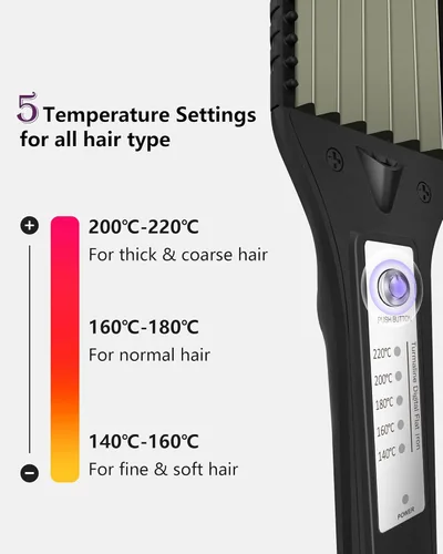 Miniatura 4 de DSHOW Plancha para el cabello para mujeres y niñas, alisador de pelo con 4 placas intercambiables de titanio y cerámica Negro