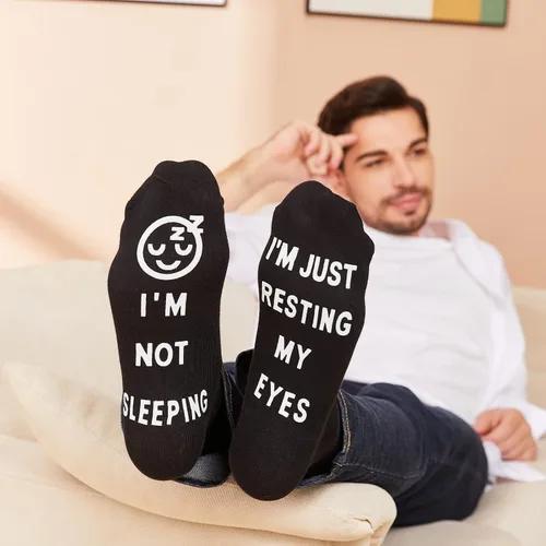 Miniatura 2 de Regalos divertidos para el Día del Padre, hombres y mujeres, lindos calcetines bonitos I'm Not Sleeping I'm Just Resting My Eyes