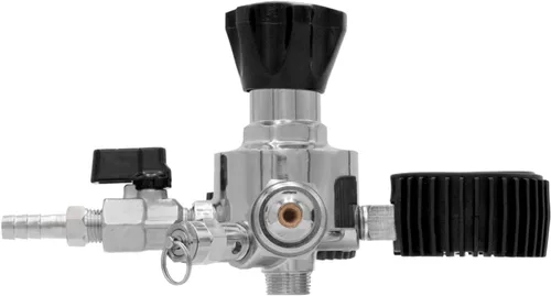 Miniatura 8 de Kegco Elite Series Dual Gauge Regulador de cerveza de barril de nitrógeno de dos productos, cromo
