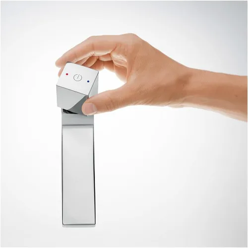 Miniatura 3 de hansgrohe Metropol 32570821 - Grifo moderno para lavabo de baño de bajo flujo con mango de 1 7 pulgadas de alto en níquel cepillado, 32570821