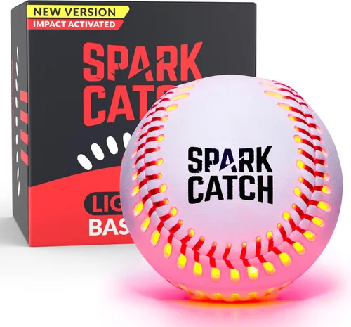 Miniatura 6 de SPARK CATCH Béisbol iluminado, béisbol que brilla en la oscuridad, accesorios de equipo deportivo, regalos para niños de 8, 9, 10, 11, 12, 13, 14