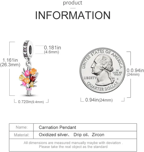 Miniatura 4 de MULA - Dijes para colocar en pulseras y collares en varios motivos, de aviones, viajes, flores, hermanas, mariposas, delfines, tortugas, regalo