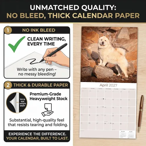 Miniatura 6 de Calendario Chow Chow 2025 2026 – Calendario mensual de pared de raza de perro – 12 x 24 pulgadas abierto – Papel grueso sin sangrado – Regalar