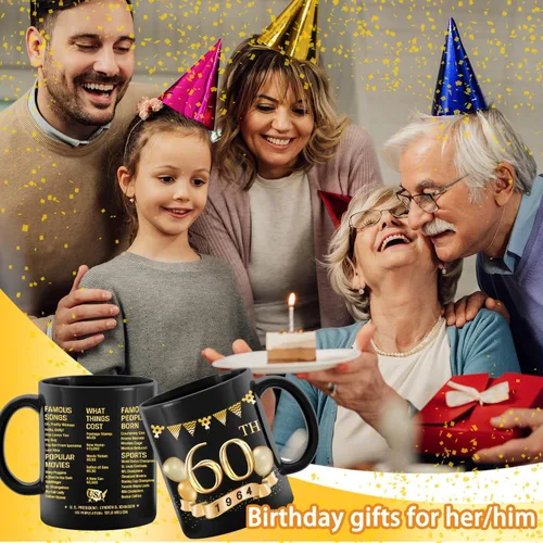 Miniatura 7 de Greatingreat Regalos de 60 cumpleaños para hombres y mujeres, regalo para 60 años, regalos de cumpleaños de 1965, ideas de regalo para hombres de 60