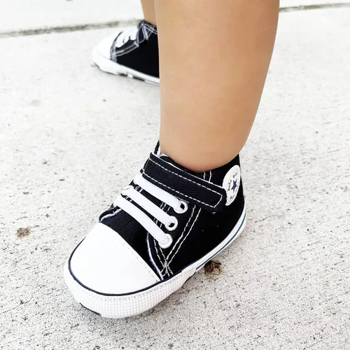 Miniatura 2 de Happy Dino Tenis unisex para bebés suaves sin corbata suela antideslizante zapatos de lona para primeros caminos elegantes zapatos para recién