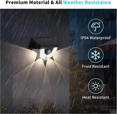Miniatura 5 de Upgraded 2-in-1 Solar Outdoor Lights with Motion Sensor, Solar Wall Light & Security Lighting, PIR Motion Detection, IP64 Waterproof, Auto On/Off