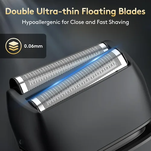 Miniatura 3 de Brightup - Afeitadoras eléctricas de lámina para hombres - Maquinilla de afeitar eléctrica suave y de corte cercano para hombres con recortador