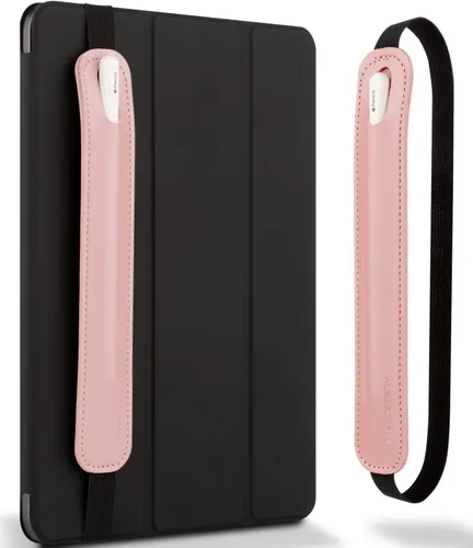 Miniatura 12 de Goospery Soporte para lápices compatible con Apple Pencil (1ª y 2ª generación) Funda de piel sintética, accesorios de bolsillo, banda elástica, Negro
