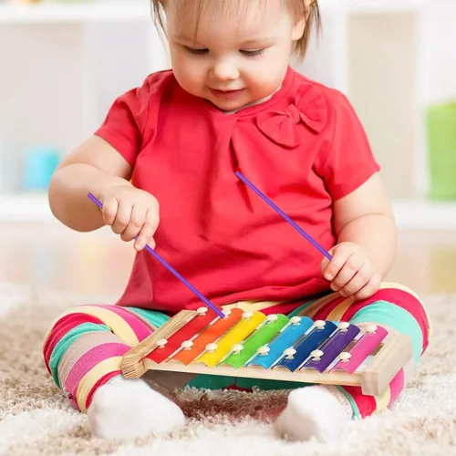 Miniatura 2 de Toyvian Juego de 50 palos de ritmo coloridos para niños, palos Lummi de madera a granel, juego de palos de música de 20 pulgadas, palos de percusión