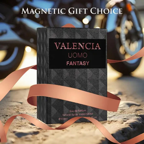 Miniatura 7 de Valencia UOMO Fantasy Men EDP - Fragancia picante y amaderada - Notas de salida de manzana roja dulce, cardamomo y bergamota de Calabria - Aroma