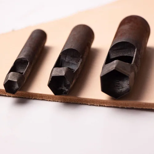 Miniatura 2 de Junetree Leather Craft - Herramienta de acero al carbono de 0.591 in con forma hexagonal para manualidades de cuero hechas a mano