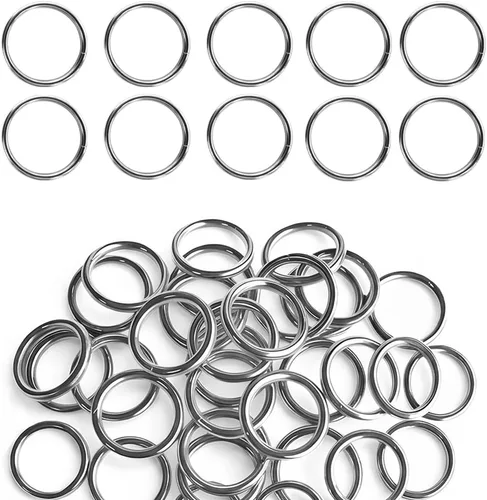 Anillos de metal Ewparts para manualidades 1 pulgada 30 unidades Pequeñas Anillos de metal de acero inoxidable soldados Grosor de 4 mm Anillo O de