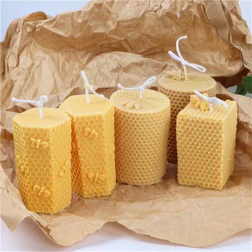 Miniatura 7 de Molde de silicona para vela de abeja en relieve, aroma de nido de abeja, jabón, yeso, herramientas de resina, colmena 3D, perfumada, manualidades