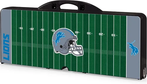 Miniatura 4 de Detroit Lions - Mesa de picnic portátil plegable con asientos, (negro)