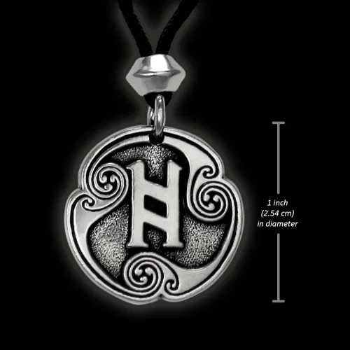 Miniatura 4 de Collar con colgante de runa de transformación Hagall Haglaz Hagalaz de peltre nórdico