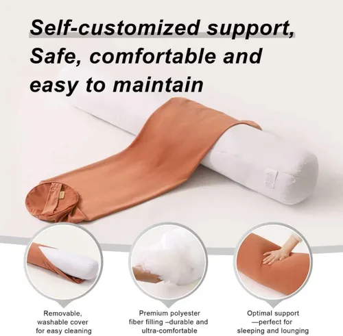 Miniatura 4 de Almohada de Abrazo – Almohada Corporal para Adultos, Almohada de Apoyo Larga para la Cama, Suave y Soportiva para un Sueño Reparador, 39.37 x 7.87