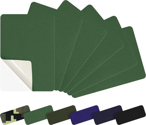Miniatura 56 de Azobur Parches de reparación de chaquetas de plumón, impermeables, autoadhesivos, parches de tela de nailon para chaquetas hinchadas