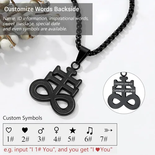 Miniatura 84 de PROSTEEL Satanic Jewelry Upside Down Cross Necklace for Men Women, 316L Stainless Steel/925 Sterling Silver Inverted Cross/Leviathan Cross Pendant