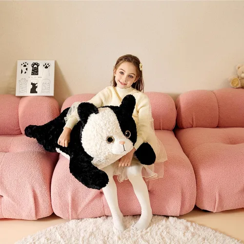 Miniatura 5 de Animal de peluche gigante de gato de felpa suave, juguete grande de 30" de tamaño jumbo, lindo, grande, enorme, esponjoso, gordo, para regalos