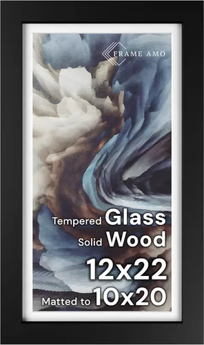 Miniatura 95 de Frame Amo Marco de póster de madera maciza de 13 x 19 pulgadas, color natural, tapete blanco para imagen de 11 x 17 pulgadas, parte frontal