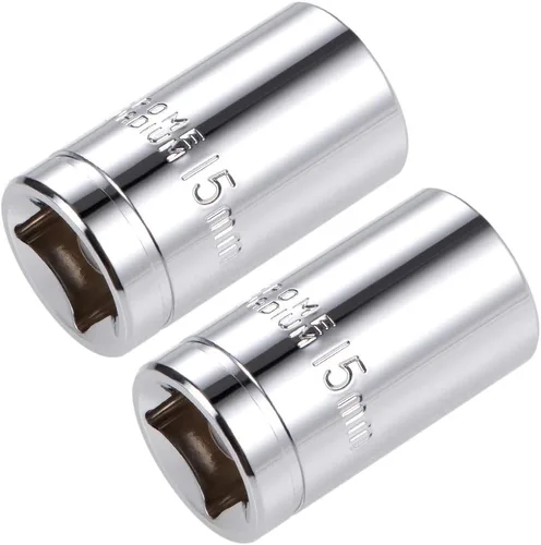 Miniatura 5 de uxcell 1/2-inch Drive E13 Universal Spline Socket poco profundo 12 puntos Cr-V Acero 2 Pcs