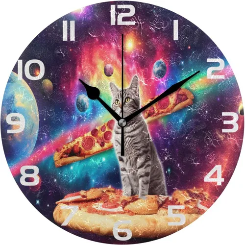 Miniatura 20 de ALAZA Reloj de pared con diseño de pájaro en la rama 3D que no hace tictac, para dormitorio, cocina, sala de estar, escuela, oficina, dorado