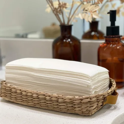 Miniatura 7 de Toallas de invitados desechables similares a lino Servilletas de baño Servilletas de boda Toallas desechables de lino premium (blanco, 120)