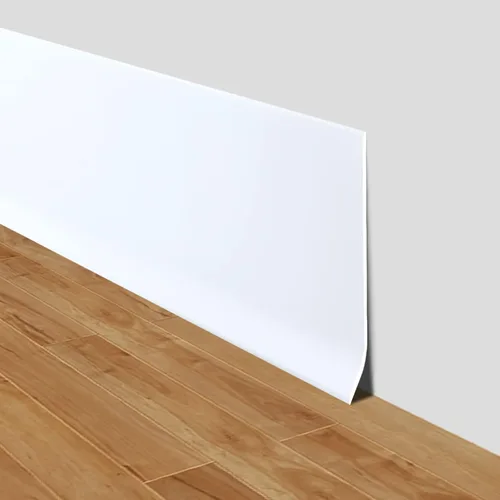 LSGCQ Moldura flexible para zócalo de 4 pulgadas x 20 pies, base de pared de vinilo autoadhesivo para despegar y pegar, base de goma para moldura de