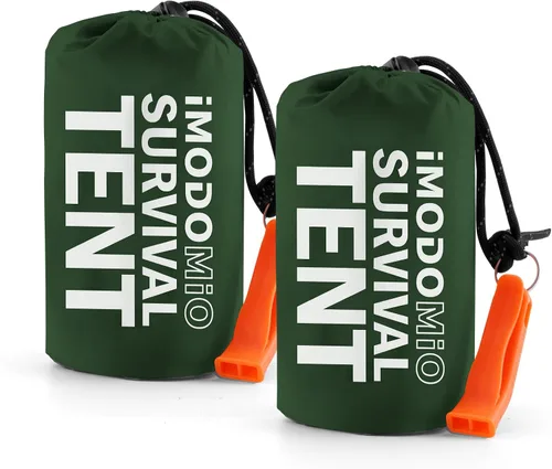 Miniatura 11 de Emergency Survival Tent Life Shelter - 2 Person Mylar Emergency Shelter Tube Tent with Emergency Whistle & Paracord, All-Weather Essential Survival