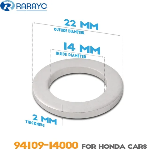 Miniatura 2 de 50 piezas de juntas de tapón de drenaje de arandelas de trituración de aceite de repuesto para Honda 94109-14000 Accord Civic CR-X CR-Z CR-V y más