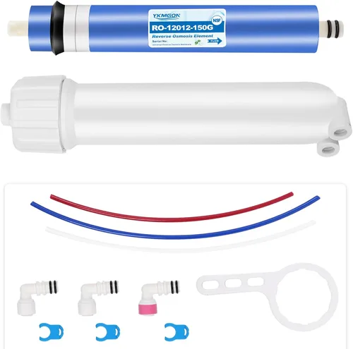 Miniatura 12 de Paquete de 2 elementos universales de membrana RO de ósmosis inversa de 600 GPD, filtro de agua de repuesto de 3.0 x 12 pulgadas, para sistema