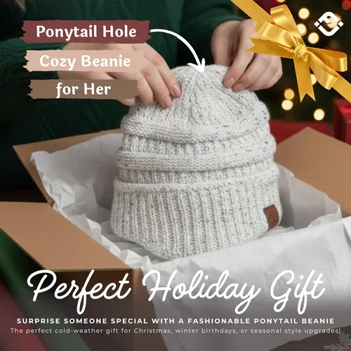 Miniatura 29 de Funky Junque - Gorro para mujer con ranura para cola de caballo
