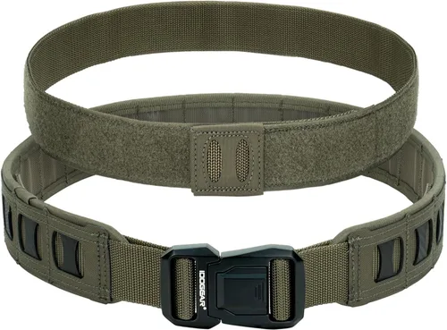 IDOGEAR SPORTS Cinturón táctico resistente MOLLE de liberación rápida con 1.5 "/2 "exterior interior para hombres al aire libre Paintball Airsoft