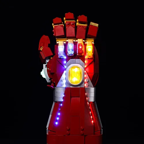 Miniatura 6 de Kyglaring Kit de iluminación LED diseñado para Lego Nano Gauntlet 76223 (sin modelo) y juego de luces compatible con la réplica de Iron Man