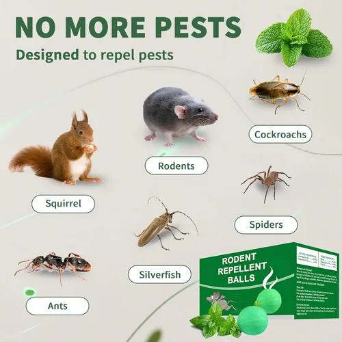 Miniatura 2 de Repelente de roedores para ratones, paquete de 32 aceites naturales de menta repelente de ratones para ratones, ratas, ardillas y plagas, mantiene