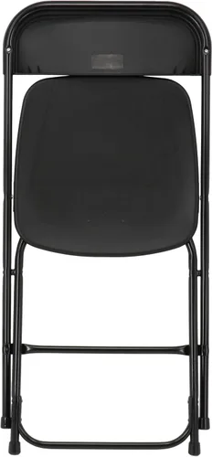 Miniatura 8 de Elama Sillas de cena plegables de plástico de 4 piezas (negro)