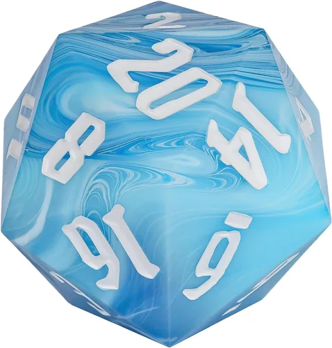 Miniatura 14 de 55mm dados de 20 lados DND, dados gigantes D20 D&D poliédricos grandes D20 con caja de regalo de dados para Dungeons and Dragons, juegos de mesa RPG