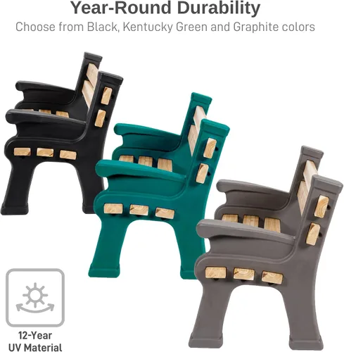 Miniatura 5 de RTS Home Accents Extremos de banco de longitud personalizada ligeros para interiores o exteriores con respaldo y reposabrazos