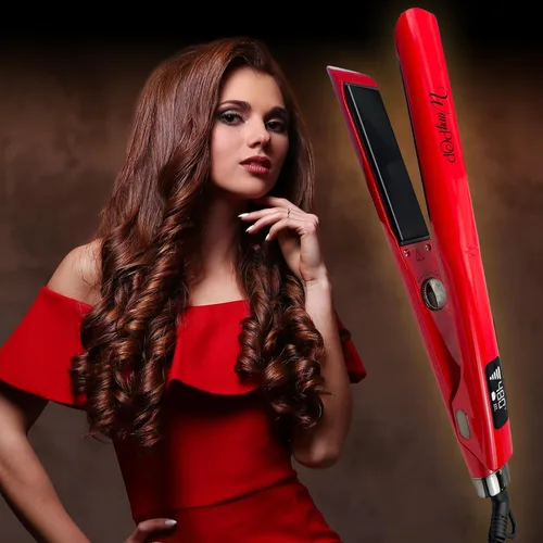 Miniatura 7 de PRO 2 en 1 Profesional Nano Titanio Plancha Plana Plancha Plana Plancha y Varita Curling Hasta 480F Calentamiento 10s 1.25 pulgadas