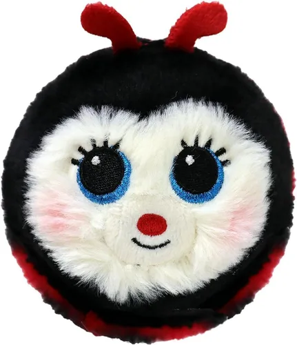 TY - Beanie Bouncers - Buggie the Ladybug - Peluche de rebote coleccionable, 3.5 pulgadas, rojo/negro