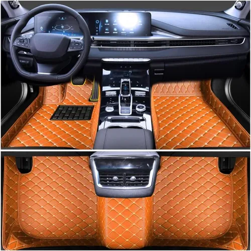 Miniatura 9 de Personaliza las alfombrillas de cuero de lujo de protección para todo tipo de clima para automóviles, SUV y camiones según el modelo automotriz beige