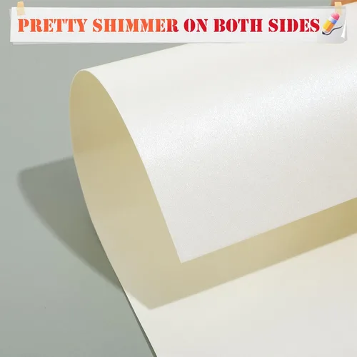 Miniatura 3 de 300 hojas de cartulina brillante de 8.5 x 11 pulgadas, papel de impresora de doble cara de 92 libras, papel perlado para invitaciones, certificados