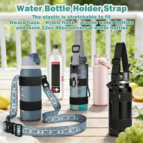 Miniatura 7 de HEYSKAY Soporte para botella de agua con correa, correa para botella de agua con correa de hombro ajustable para Owala FreeSip de 24 a 40 onzas