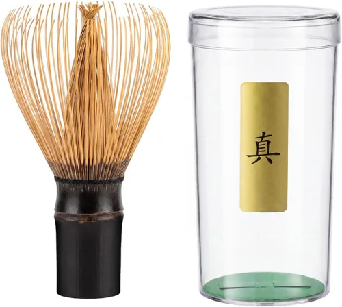 Miniatura 14 de Juego de batidor de bambú Matcha con 2 paquetes de batidor de bambú natural 100% Matcha, colador, cuchara para té y cuchara de té, Chasen