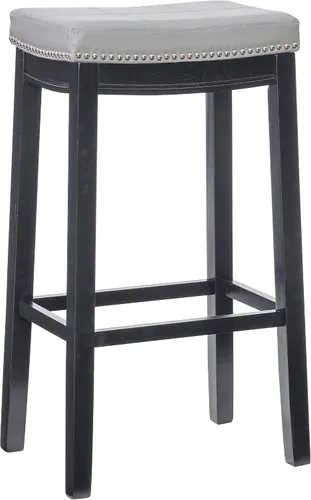 Miniatura 25 de Linon Claridge Taburete de mostrador, negro, 26 x 18 x 12.75 pulgadas