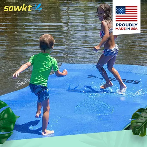 Miniatura 2 de Alfombrilla flotante Lily Pad premium fabricada en Estados Unidos (9x6, 12x6 y 18x6 pies) para lagos y piscinas - Ideal para el lago, piscina, barco